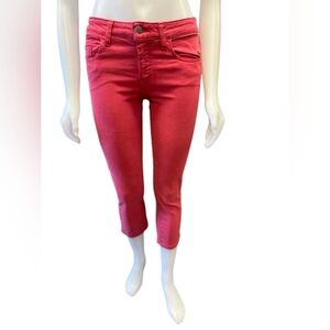Pilcro and the letterpress Anthropologie Coral Skinny Jean Size 26 EUC